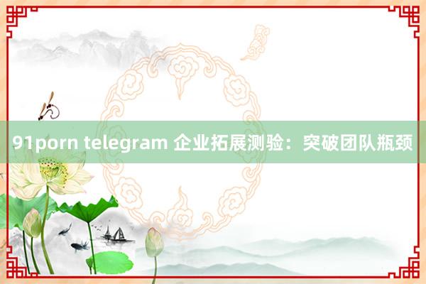 91porn telegram 企业拓展测验：突破团队瓶颈