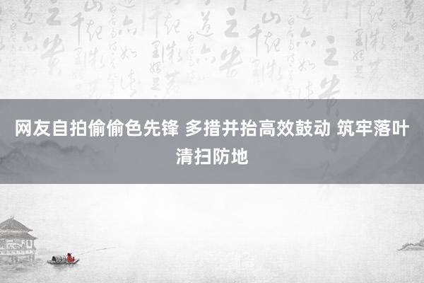 网友自拍偷偷色先锋 多措并抬高效鼓动 筑牢落叶清扫防地