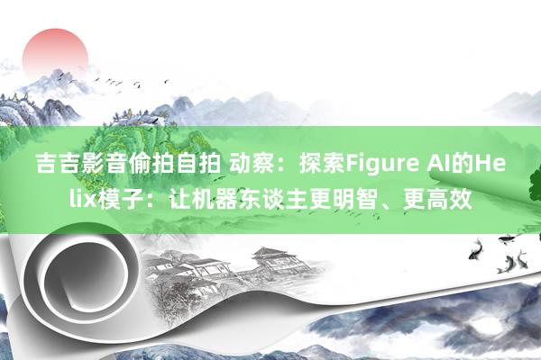 吉吉影音偷拍自拍 动察：探索Figure AI的Helix模子：让机器东谈主更明智、更高效