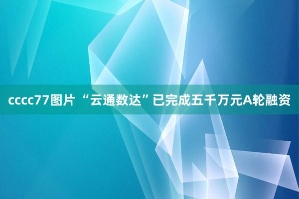 cccc77图片 “云通数达”已完成五千万元A轮融资